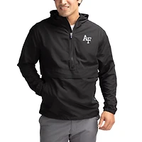 Men's Cutter & Buck Black Air Force Falcons Charter Eco Recycled Half-Zip Anorak Jacket