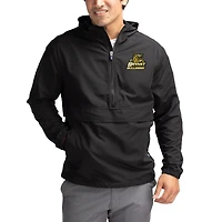 Men's Cutter & Buck Black Bryant Bulldogs Charter Eco Recycled Half-Zip Anorak Jacket