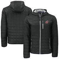 Men's Cutter & Buck  Black Washington State Cougars Rainier Eco PrimaLoft Hooded Full-Zip Jacket