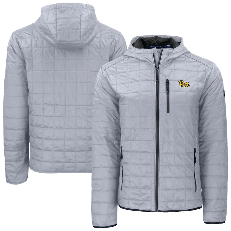 Men's Cutter & Buck Pitt Panthers Rainier Eco PrimaLoft Hooded Full-Zip Jacket