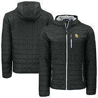 Men's Cutter & Buck  Black Baylor Bears Rainier Eco PrimaLoft Hooded Full-Zip Jacket
