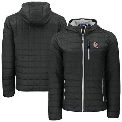 Men's Cutter & Buck Oklahoma Sooners Rainier Eco PrimaLoft Hooded Full-Zip Jacket