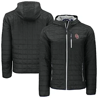 Men's Cutter & Buck Oklahoma Sooners Rainier Eco PrimaLoft Hooded Full-Zip Jacket