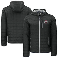 Men's Cutter & Buck Ohio State Buckeyes Rainier Eco PrimaLoft Hooded Full-Zip Jacket