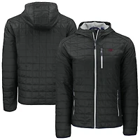 Men's Cutter & Buck Arkansas Razorbacks Rainier Eco PrimaLoft Hooded Full-Zip Jacket