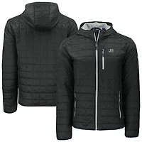 Men's Cutter & Buck  Black Jackson State Tigers Rainier Eco PrimaLoft Hooded Full-Zip Jacket
