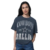 Women's Starter Heather Navy Dallas Cowboys Oversized Hall of Fame T-Shirt