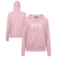 Women's Levelwear  Light Pink Minnesota Wild Mother's Day Adorn Arched Pullover Hoodie