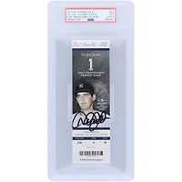 Derek Jeter New York Yankees Autographed 535th Career Double, Passing Lou Gehrig PSA Authenticated /8 Ticket from July 22