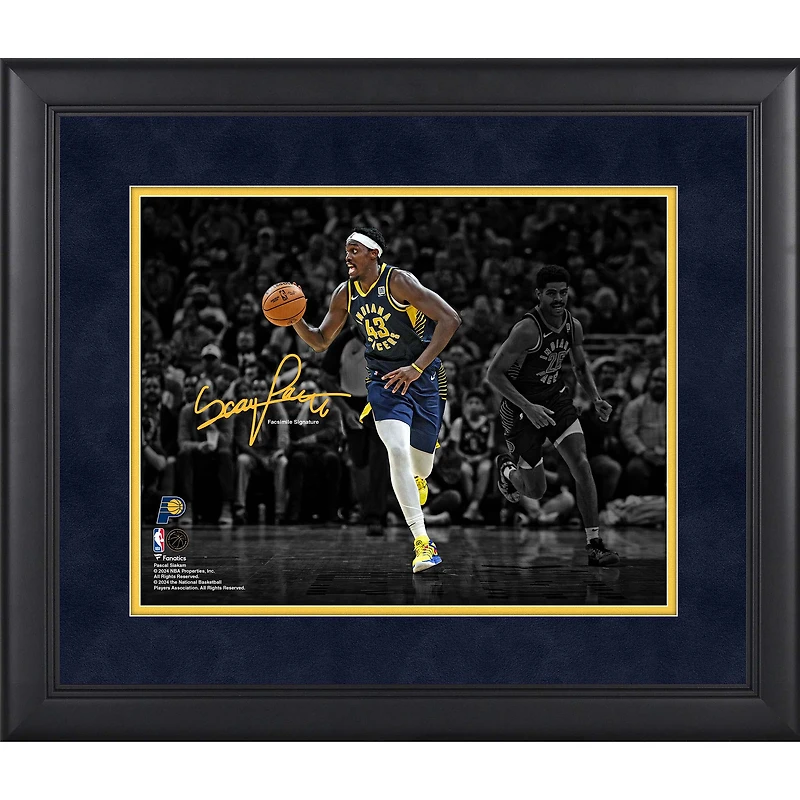 Pascal Siakam Indiana Pacers Facsimile Signature Framed 11" x 14" Spotlight Photograph