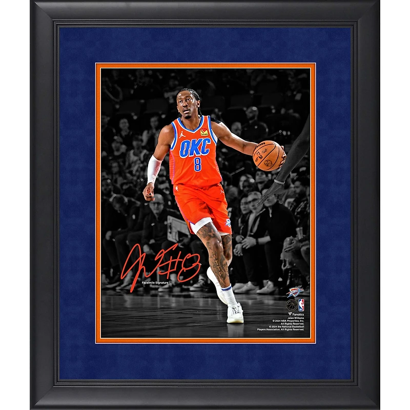 Jalen Williams Oklahoma City Thunder Facsimile Signature Framed 11" x 14" Spotlight Photograph