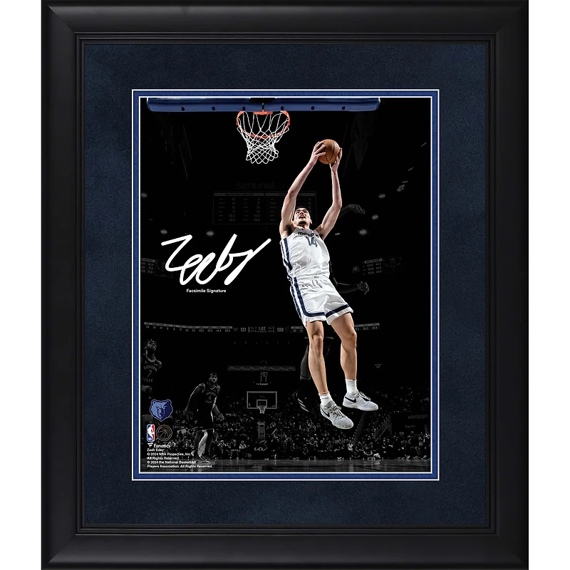 Zach Edey Memphis Grizzlies Facsimile Signature Framed 11" x 14" Spotlight Photograph