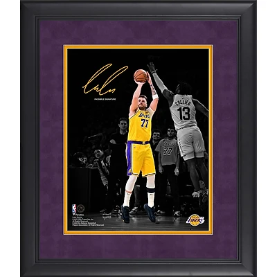 Luka Dončić Los Angeles Lakers Facsimile Signature Framed 11" x 14" Spotlight Photograph