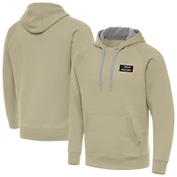 Men's Antigua Khaki NASCAR Mexico Series Race Victory Pullover Hoodie