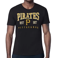 Men's Starter  Black Pittsburgh Pirates Distressed Logo T-Shirt