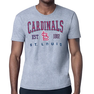 Men's Starter  Gray St. Louis Cardinals Distressed Logo T-Shirt