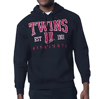 Men's Starter  Navy Minnesota Twins Distressed Fleece Pullover Hoodie