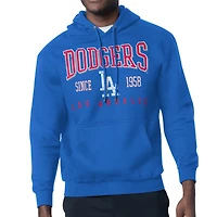 Men's Starter  Royal Los Angeles Dodgers Distressed Fleece Pullover Hoodie