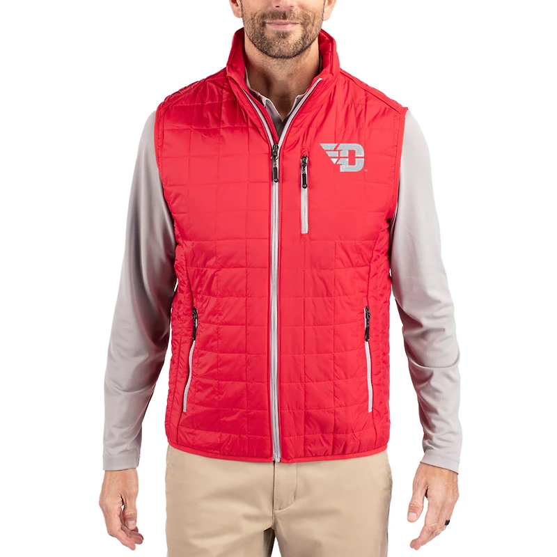 Men's Cutter & Buck Dayton Flyers Rainier Eco Insulated PrimaLoft Full-Zip Puffer Vest