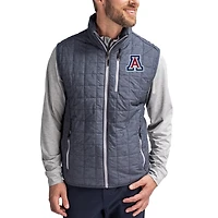 Men's Cutter & Buck  Anthracite Arizona Wildcats Rainier Eco Insulated PrimaLoft Full-Zip Puffer Vest