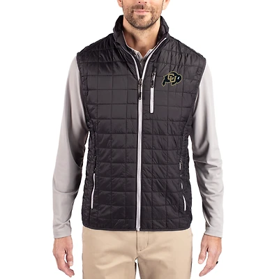 Men's Cutter & Buck Colorado Buffaloes Rainier Eco Insulated PrimaLoft Full-Zip Puffer Vest