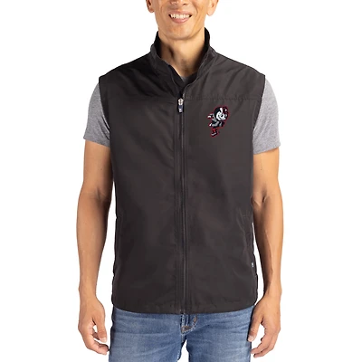 Men's Cutter & Buck Black Ohio State Buckeyes Charter Eco Recycled Full-Zip Vest