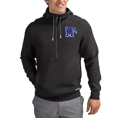 Men's Cutter & Buck  Black Memphis Tigers Roam Eco Recycled Half-Zip Pullover Hoodie