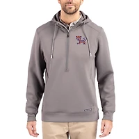 Men's Cutter & Buck  Gray Clemson Tigers Roam Eco Recycled Half-Zip Pullover Hoodie