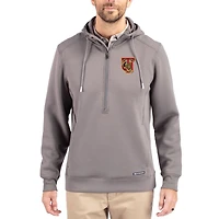 Men's Cutter & Buck  Gray Tuskegee Golden Tigers Roam Eco Recycled Half-Zip Pullover Hoodie