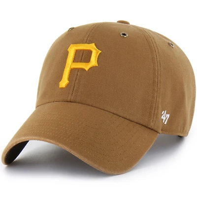 Men's Carhartt x '47  Brown Pittsburgh Pirates Clean Up Adjustable Hat
