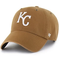 Men's Carhartt x '47  Brown Kansas City Royals Clean Up Adjustable Hat