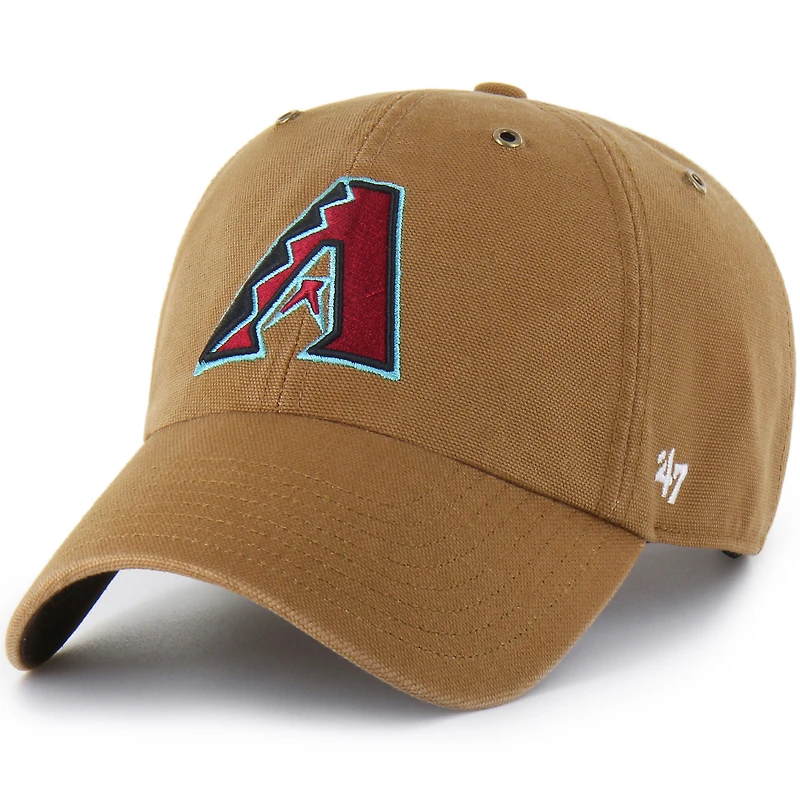 Men's Carhartt x '47  Brown Arizona Diamondbacks Clean Up Adjustable Hat