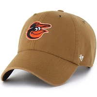Men's Carhartt x '47  Brown Baltimore Orioles Clean Up Adjustable Hat