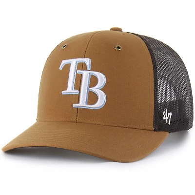 Men's Carhartt x '47  Brown Tampa Bay Rays Trucker Adjustable Hat