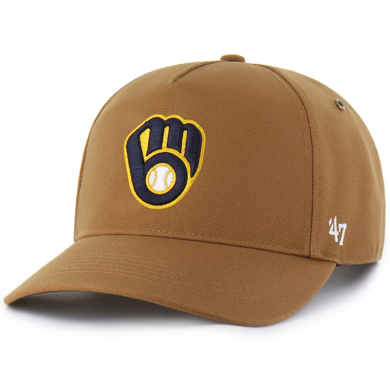 Men's Carhartt x '47  Brown Milwaukee Brewers Hitch Adjustable Hat