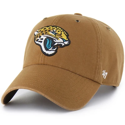 Men's Carhartt x '47  Brown Jacksonville Jaguars Clean Up Adjustable Hat