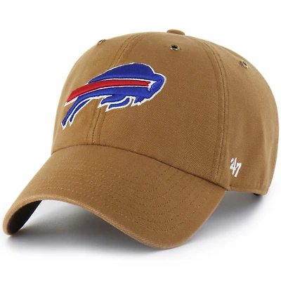Men's Carhartt x '47  Brown Buffalo Bills Clean Up Adjustable Hat