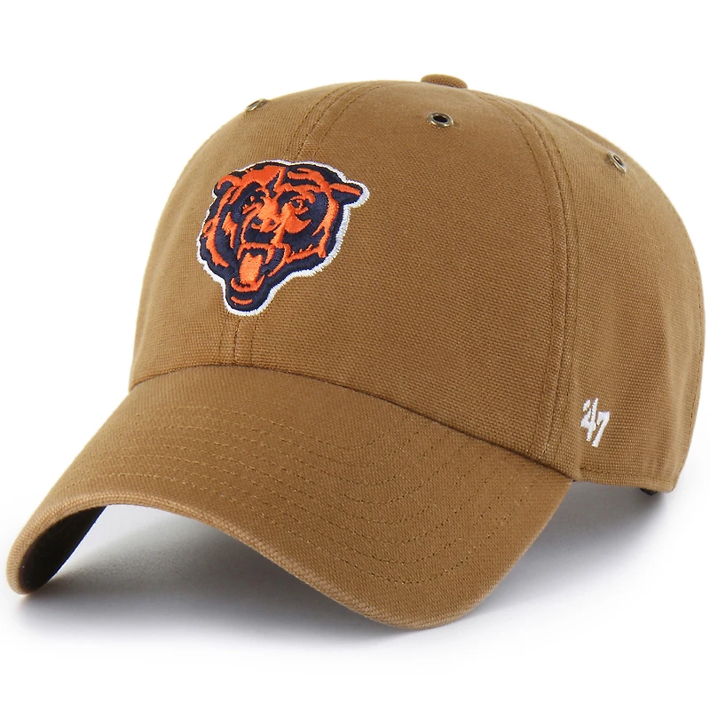 Men's Carhartt x '47  Brown Chicago Bears Clean Up Adjustable Hat