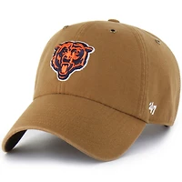 Men's Carhartt x '47  Brown Chicago Bears Clean Up Adjustable Hat