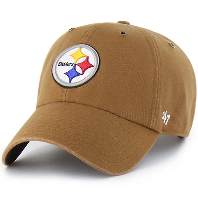 Men's Carhartt x '47  Brown Pittsburgh Steelers Clean Up Adjustable Hat