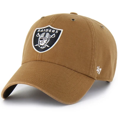 Men's Carhartt x '47  Brown Las Vegas Raiders Clean Up Adjustable Hat