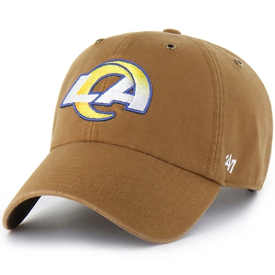 Men's Carhartt x '47  Brown Los Angeles Rams Clean Up Adjustable Hat