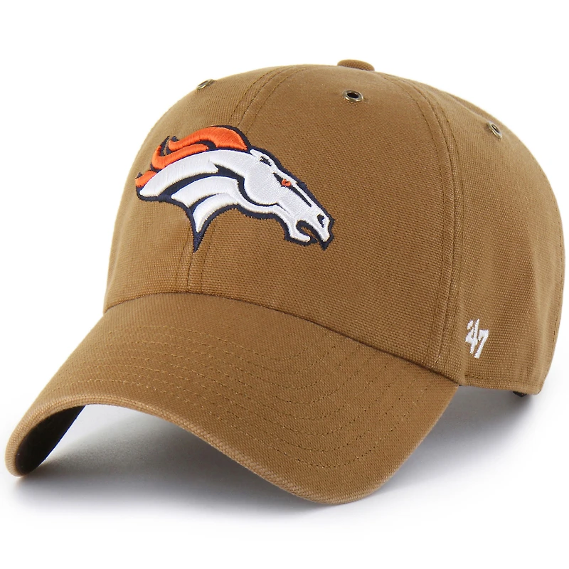 Men's Carhartt x '47 Brown Denver Broncos Clean Up Adjustable Hat