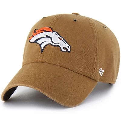 Men's Carhartt x '47  Brown Denver Broncos Clean Up Adjustable Hat
