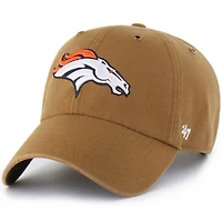 Men's Carhartt x '47  Brown Denver Broncos Clean Up Adjustable Hat
