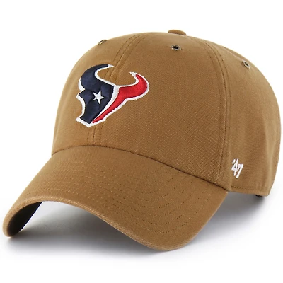 Men's Carhartt x '47  Brown Houston Texans Clean Up Adjustable Hat