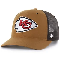 Men's Carhartt x '47  Brown Kansas City Chiefs Trucker Adjustable Hat