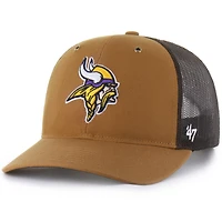 Men's Carhartt x '47  Brown Minnesota Vikings Trucker Adjustable Hat