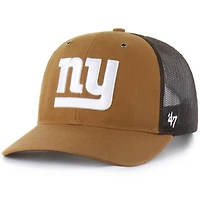 Men's Carhartt x '47  Brown New York Giants Trucker Adjustable Hat