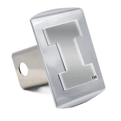 WinCraft Illinois Fighting Illini Premium Metal Chrome Hitch Cover